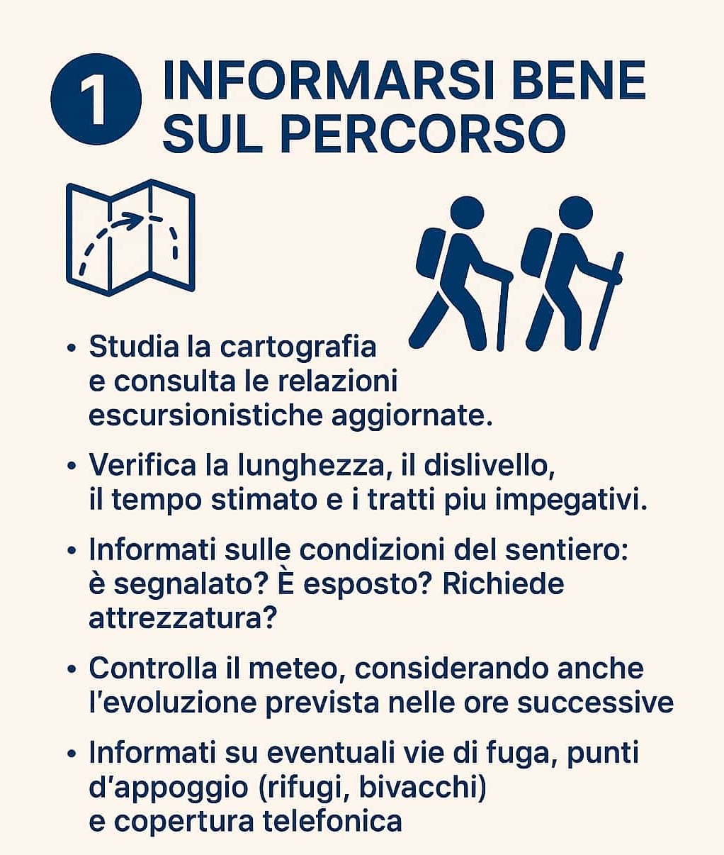 Montagna sicura: informarsi sul percorso